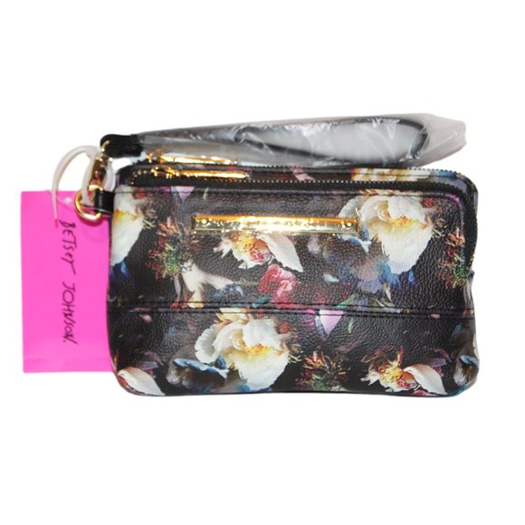 NEW Betsey Johnson XOTalli Double Zip Around Wristlet Wallet Pouch Bag - Picture 5 of 14